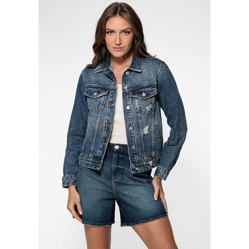 Jaqueta Jeans Trucker Azul