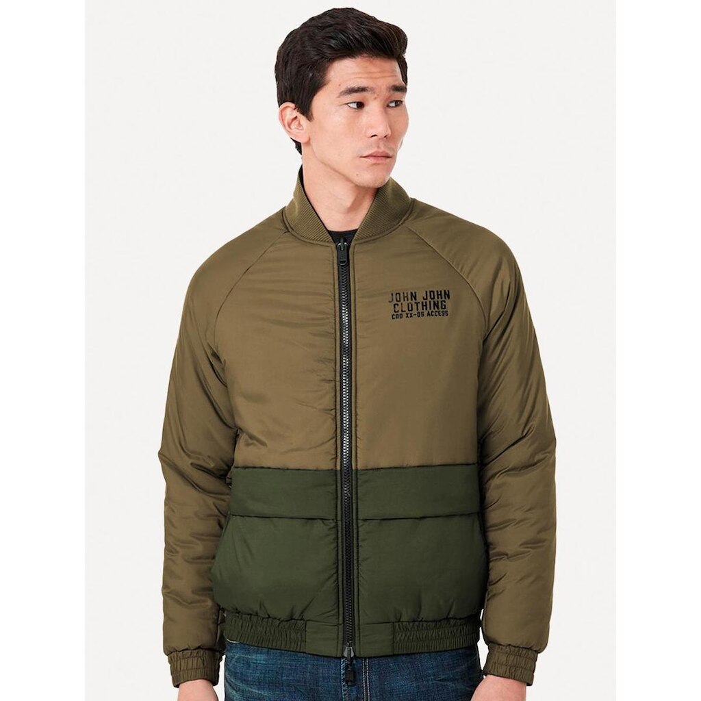 Jaqueta John John Masculina Reta Double Liam Logo Cinza
