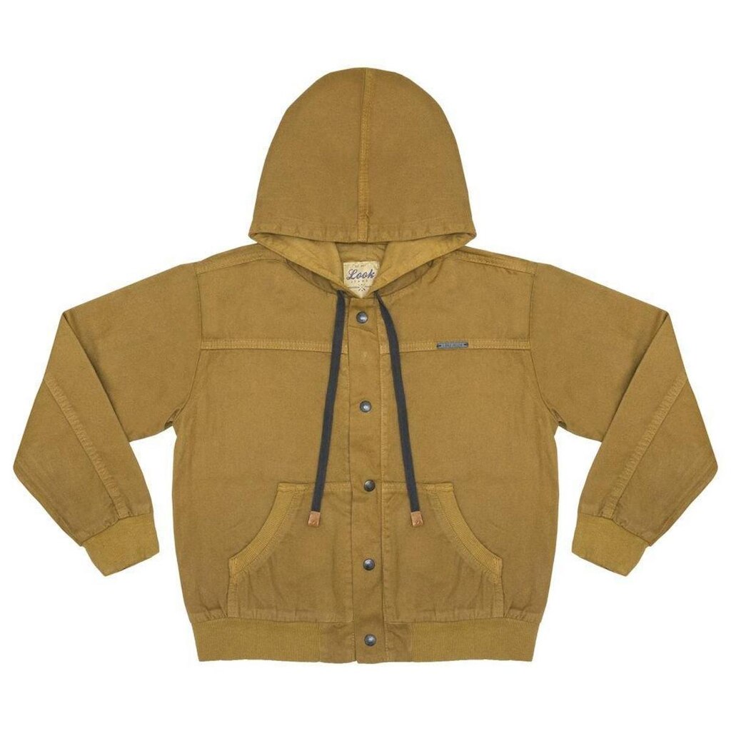 Jaqueta Juvenil Look Jeans Bomber Caramelo - CARAMELO - 10