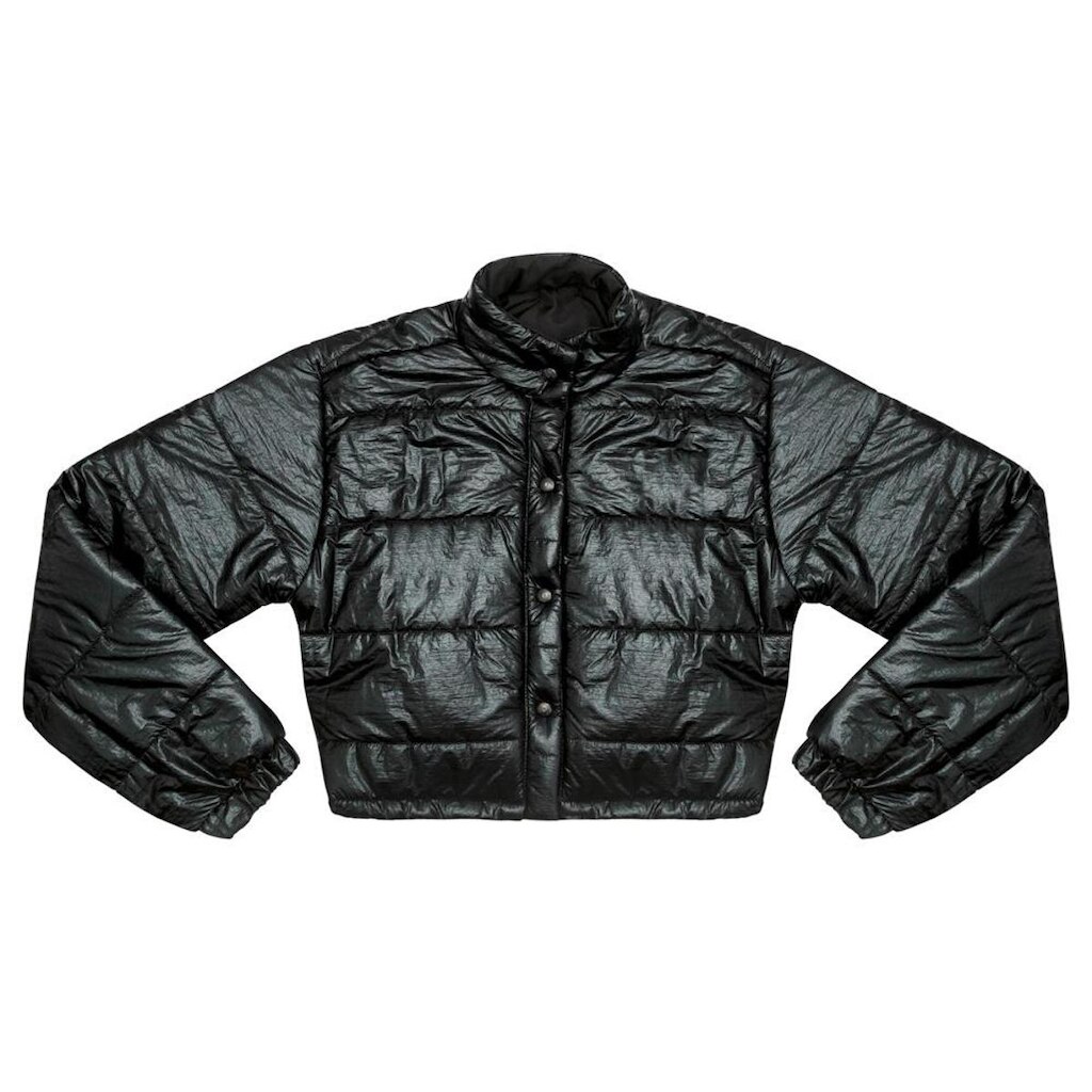 Jaqueta Juvenil Look Jeans Puff Metalizada - BRANCO METALIZADO - 12