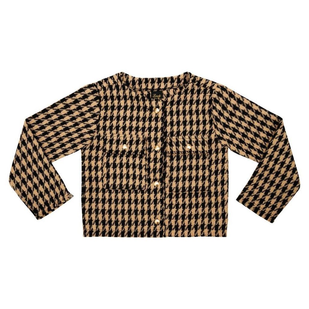 Jaqueta Juvenil Look Jeans Tweed Cáqui - 10 - UNICA