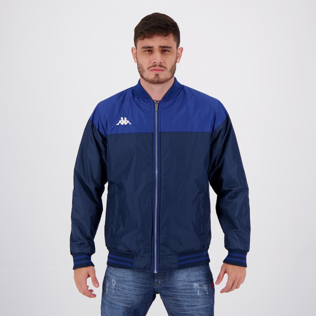 Jaqueta Kappa Bomber Marinho - Azul Menor preço em Jaqueta Kappa Bomber Marinho - Azul