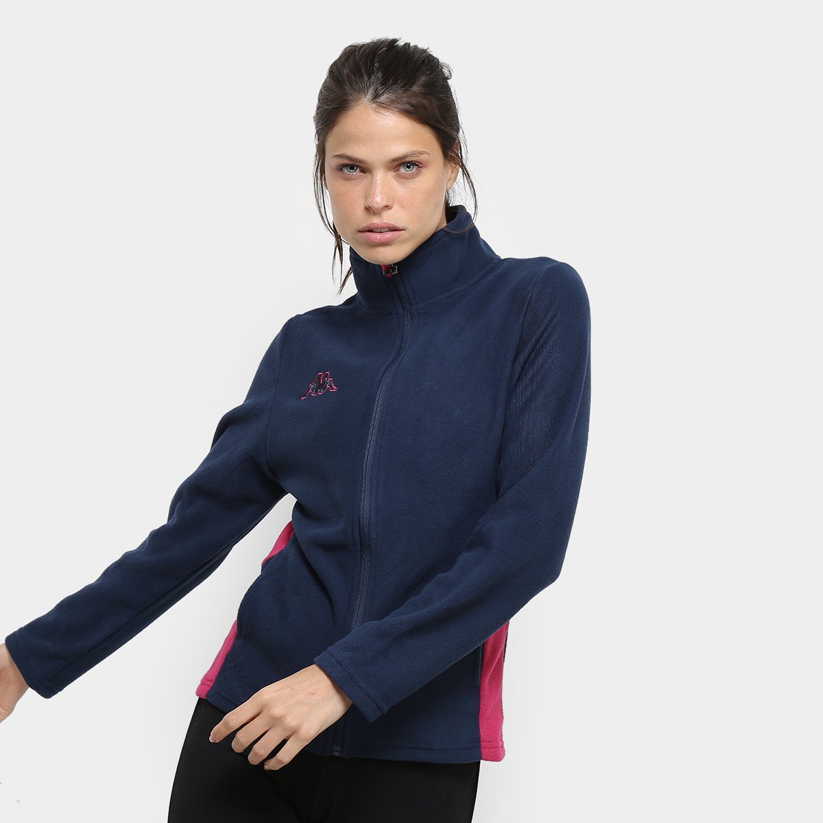 Jaqueta Kappa Granger 18 Feminina - Marinho+Vinho Menor preço em Jaqueta Kappa Granger 18 Feminina - Marinho+Vinho