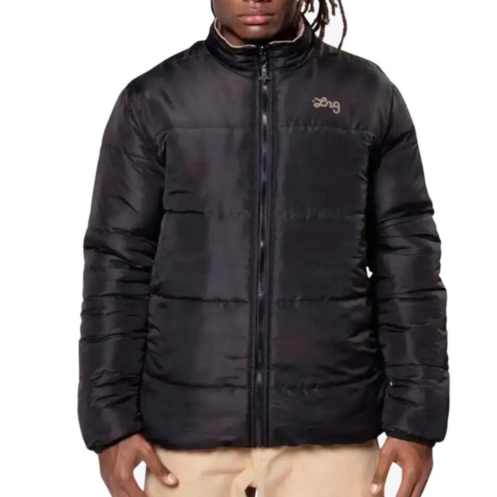Jaqueta LRG Dupla Face Puffer Lifted Scrip Preto Caqui