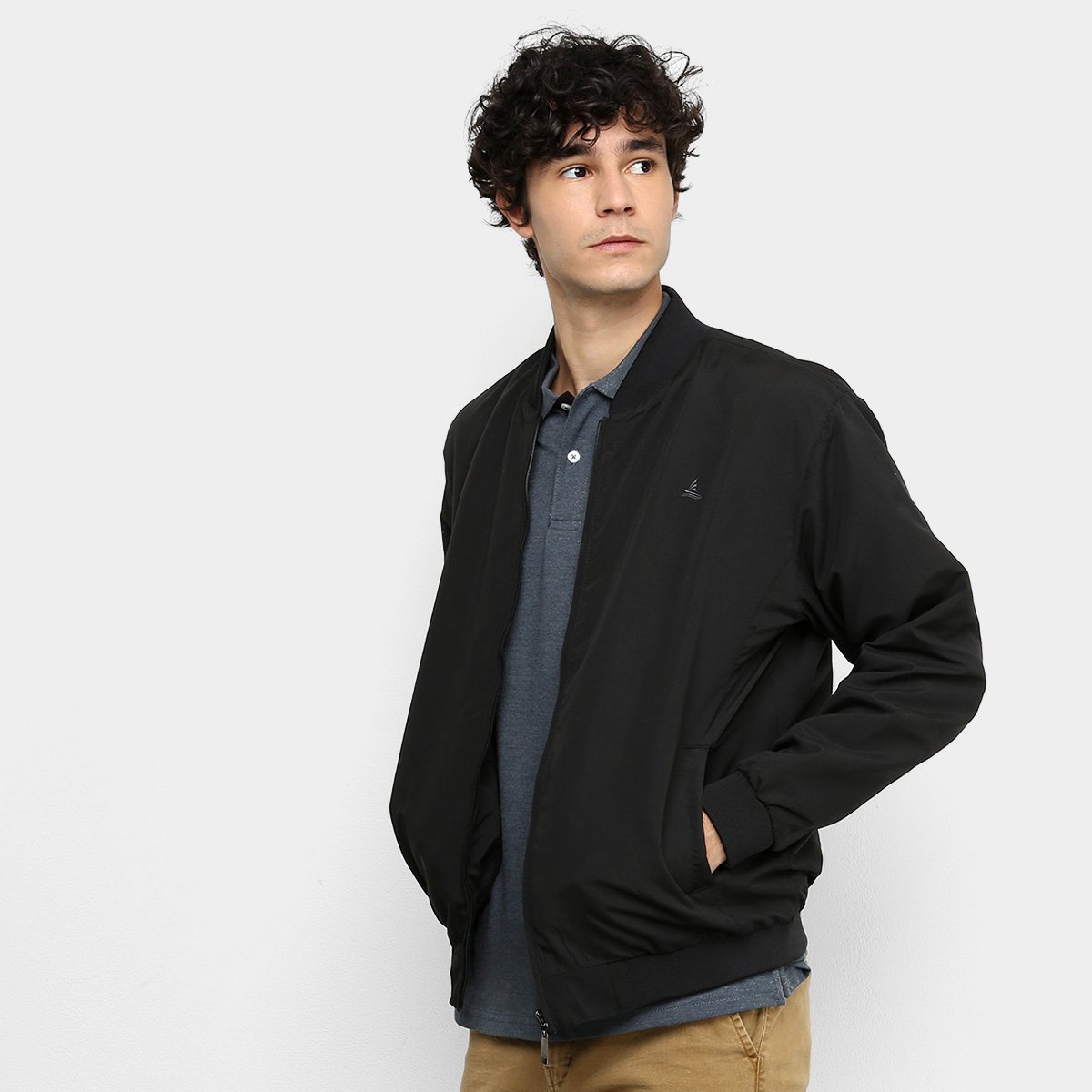 Jaqueta Lucky Sailing Lisa Masculina - Preto Menor preço em Jaqueta Lucky Sailing Lisa Masculina - Preto