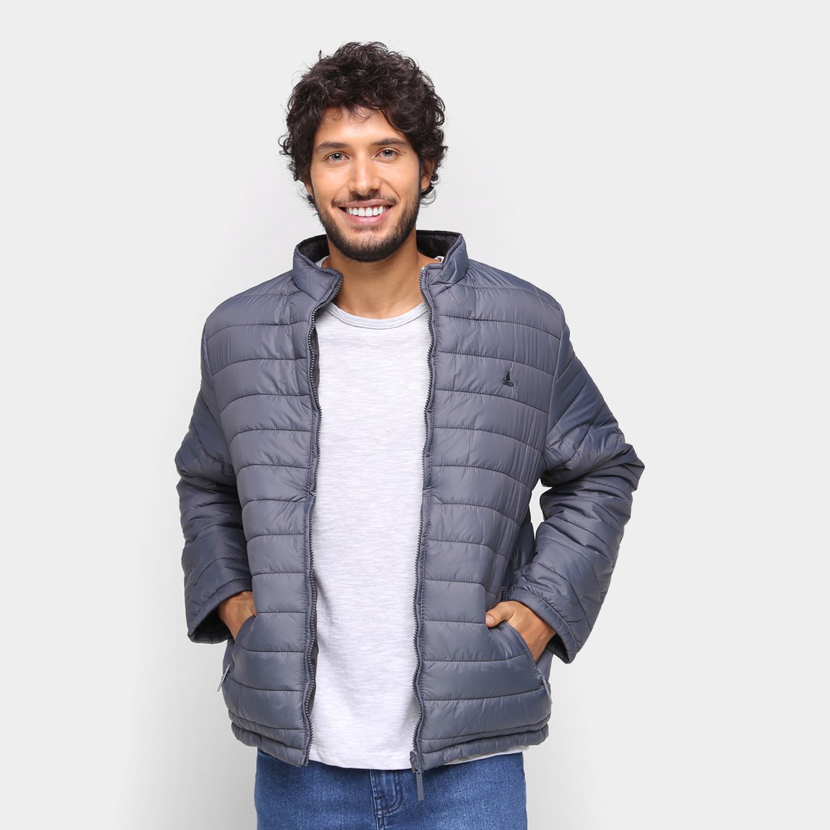 Jaqueta Lucky Sailing Puffer Dupla Face Masculina - Chumbo é ruim? Jaqueta Lucky Sailing Puffer Dupla Face Masculina - Chumbo é boa?