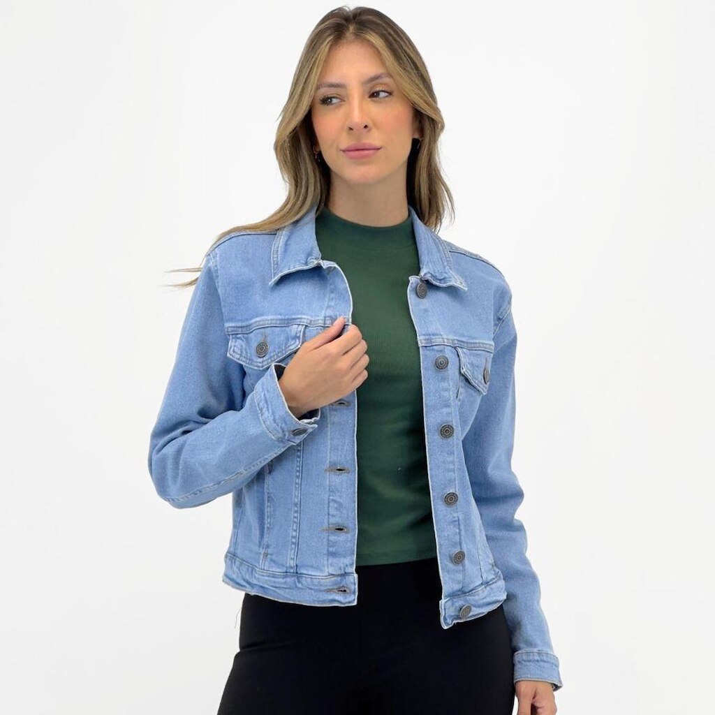 Jaqueta Malwee Jeans com Bolso Feminina
