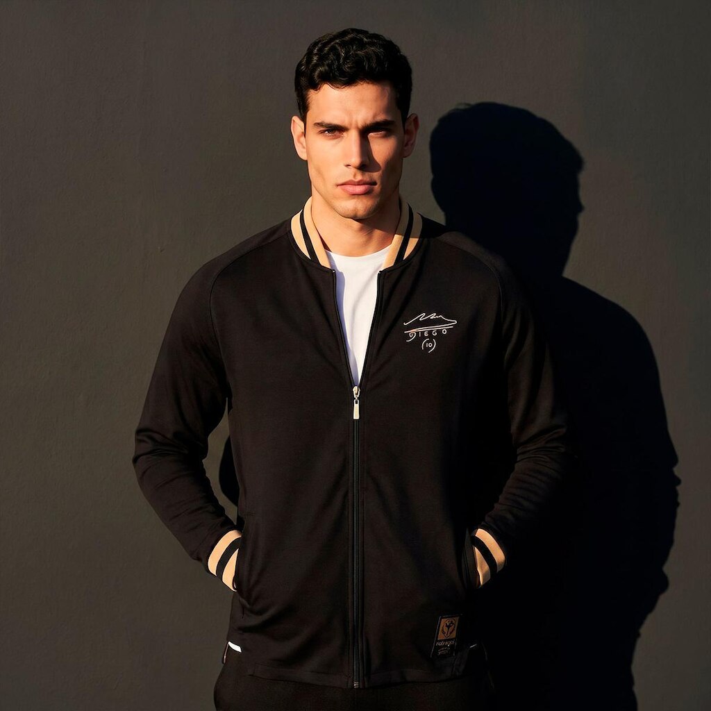 Jaqueta Maradona Classic Retrô Dourado Argentina Masculina