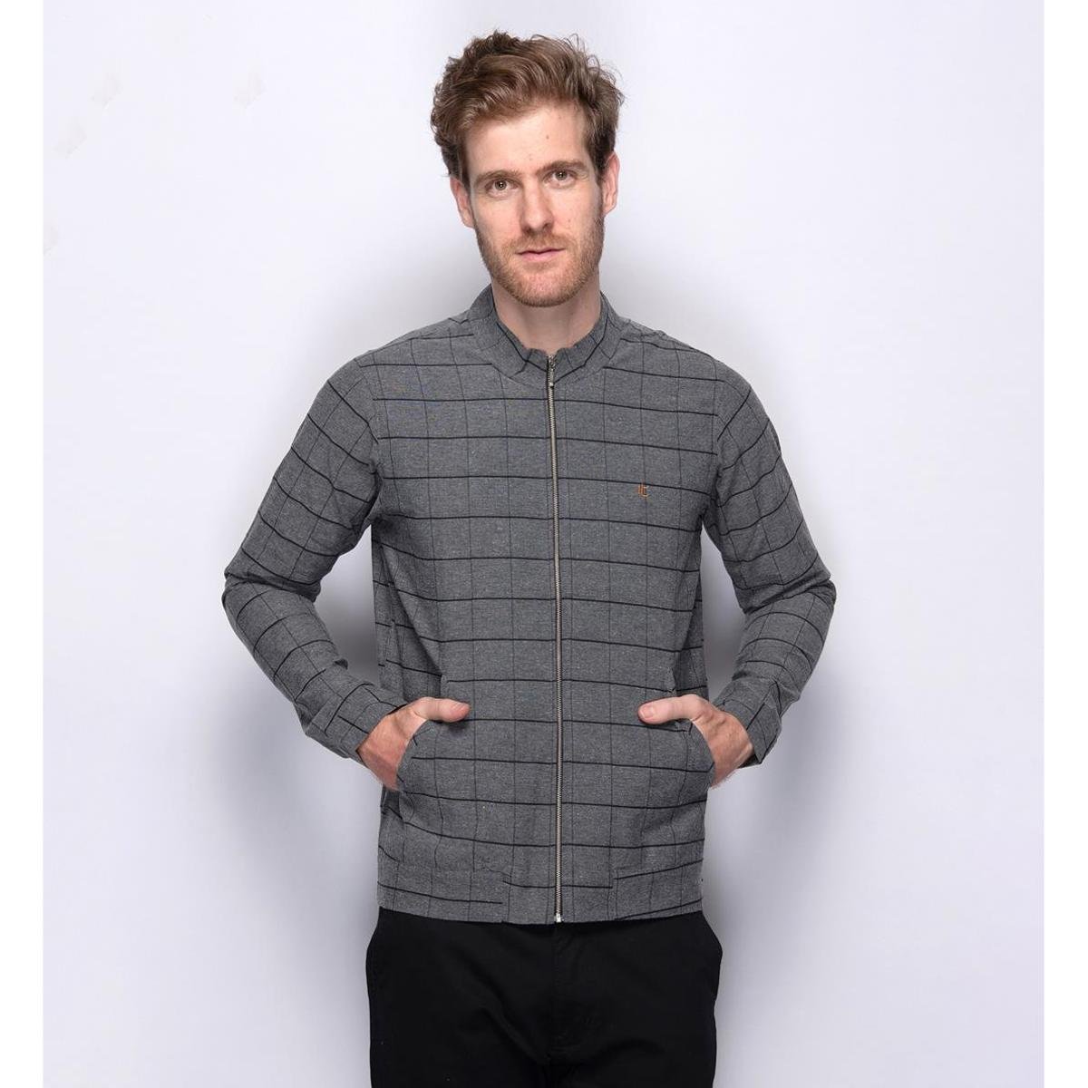 Jaqueta Masculina Bomber Teodoro Sarja Nobre Toque Macio - Preto Menor preço em Jaqueta Masculina Bomber Teodoro Sarja Nobre Toque Macio - Preto