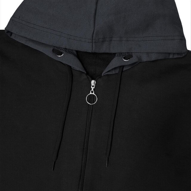 Jaqueta Masculina de Moletom Flanelado com Zíper Frontal Capuz e Bolso Amplo
