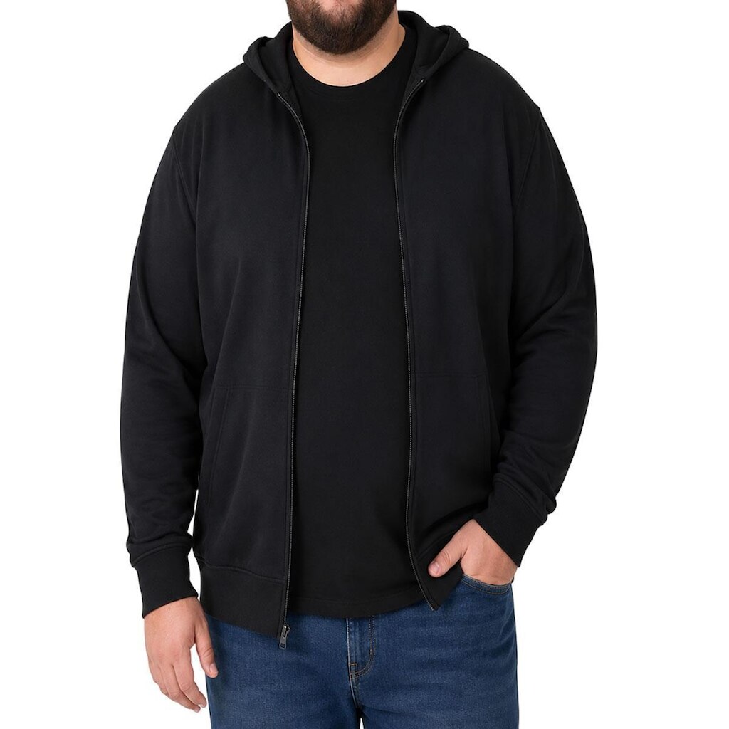 Jaqueta Masculina Fico Moletom Plus Size Preta - 0098