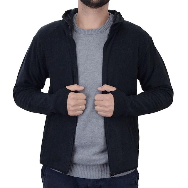 Jaqueta Masculina Lupo Sport Fleece Preta - 77194001