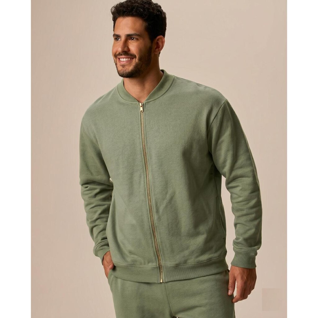 JAQUETA MASCULINA MALWEE MOLETOM TRADICIONAL 1000006666 VERDE
