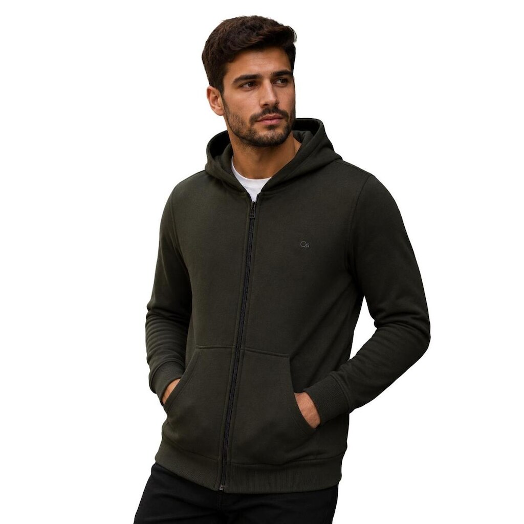 Jaqueta masculina moletom capuz Ogochi