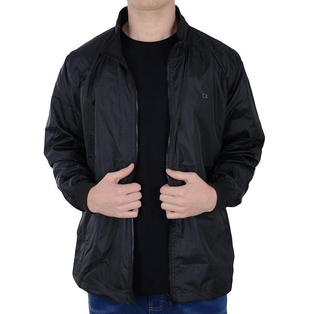 Jaqueta Masculina Ogochi Corta Vento Plus Size Preta - 02753