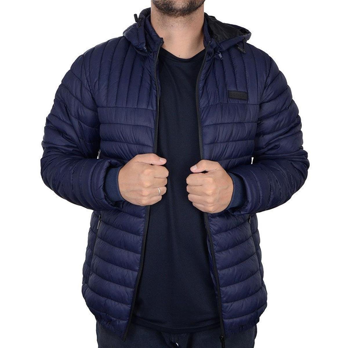 Jaqueta Masculina Ogochi Cult Slim Puffer Marinho - 0274980 Menor preço em Jaqueta Masculina Ogochi Cult Slim Puffer Marinho - 0274980