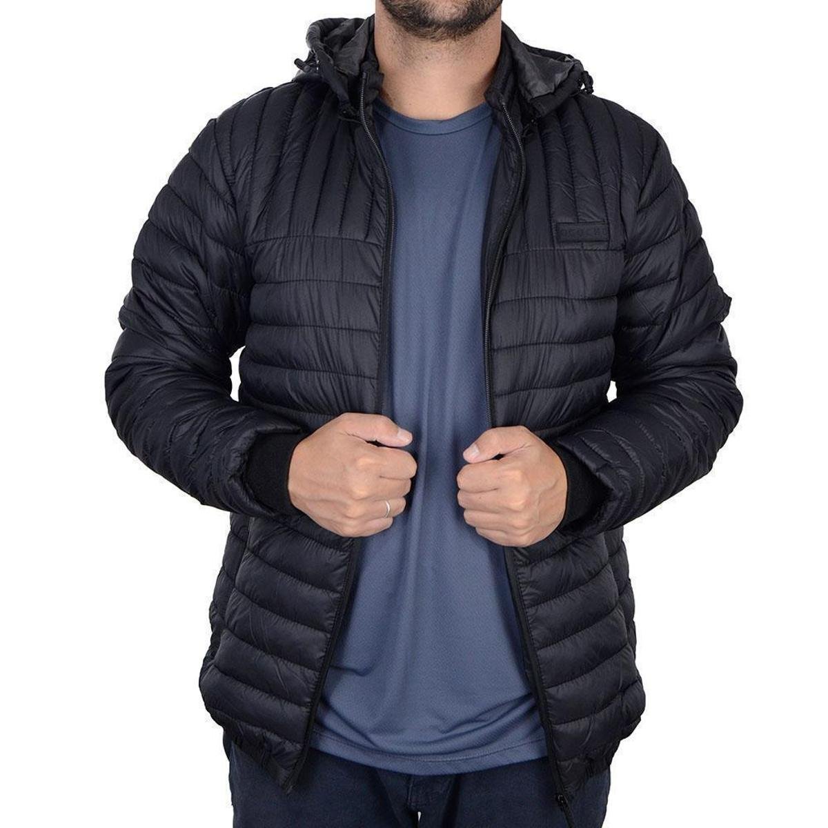 Jaqueta Masculina Ogochi Cult Slim Puffer Preta - 027498 Menor preço em Jaqueta Masculina Ogochi Cult Slim Puffer Preta - 027498