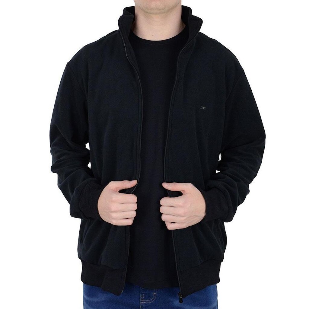 Jaqueta Masculina Olho Fatal Fleece Preta - 4014
