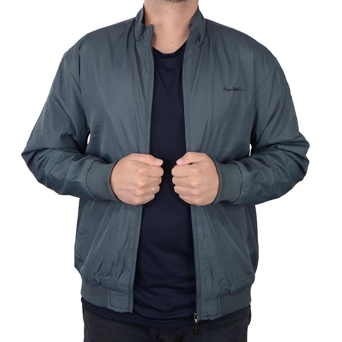 Jaqueta Masculina Pierre Cardin Forro Fleece Cinza Carbox - 16253 Menor preço em Jaqueta Masculina Pierre Cardin Forro Fleece Cinza Carbox - 16253