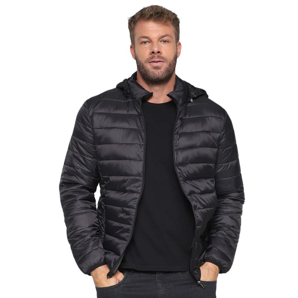Jaqueta Masculina Puffer Bobojaco Forrada de Inverno Premium