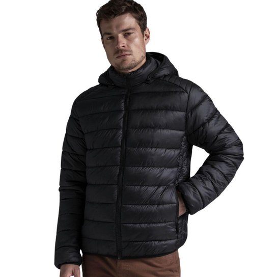 Jaqueta Masculina Puffer Flanelada Com Capuz Blusa Frio Industrie Impermeável