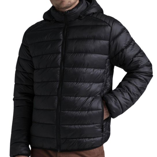 Jaqueta Masculina Puffer Flanelada Com Capuz Blusa Frio Industrie Impermeável