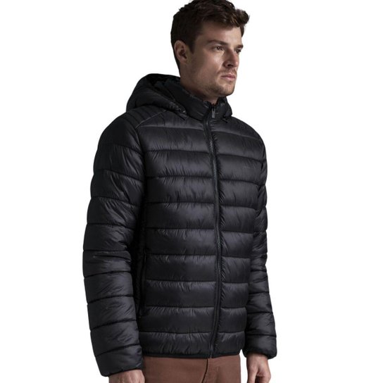 Jaqueta Masculina Puffer Flanelada Com Capuz Blusa Frio Industrie Impermeável