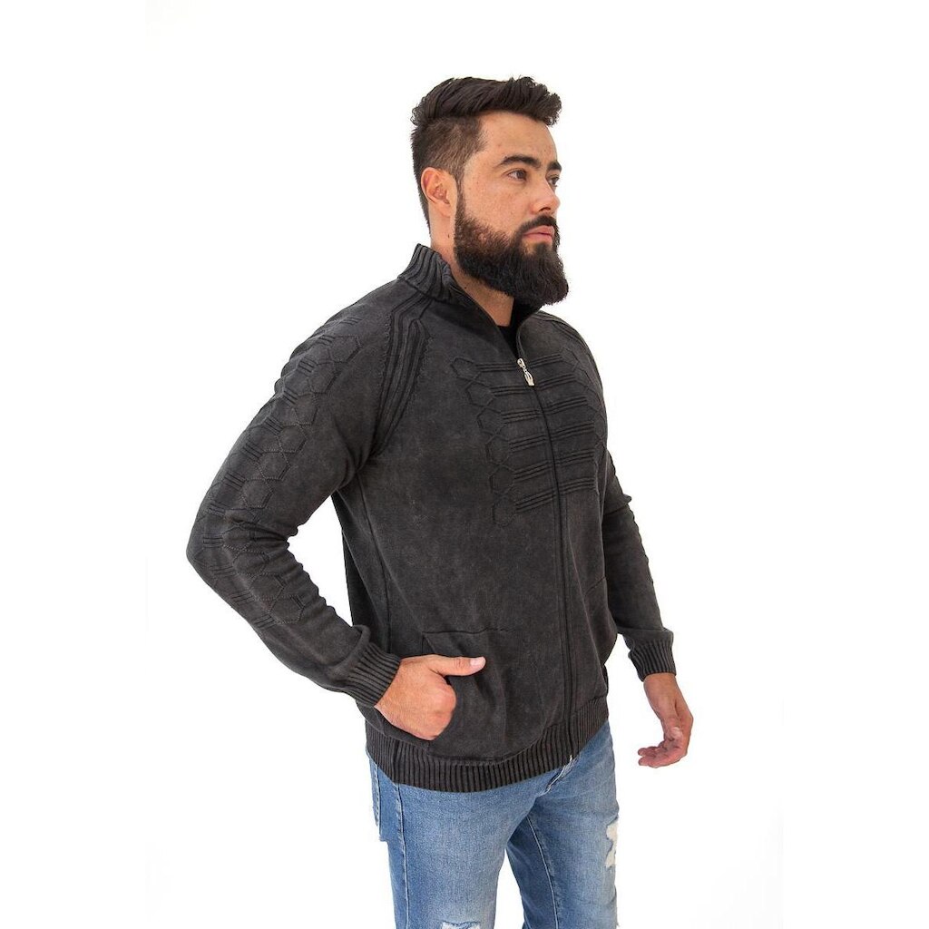 Jaqueta Masculina tricô 100% Algodão Mônaco 7183
