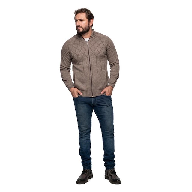 Jaqueta Masculina Tricô Lã Mescla Dallas 7137