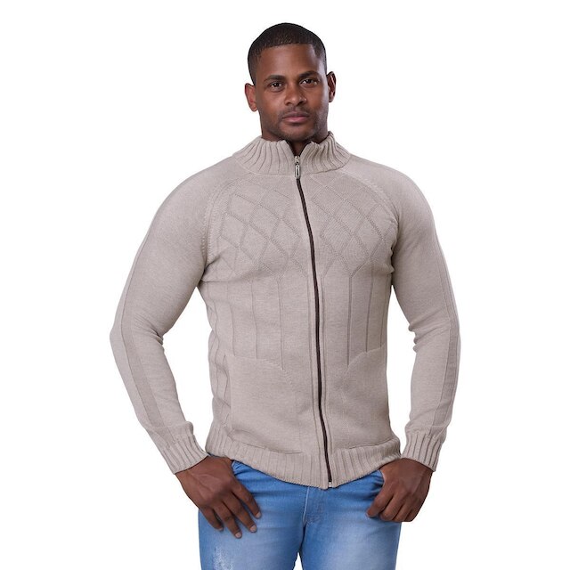 Jaqueta Masculina Tricô Lã Mescla Dallas 7137
