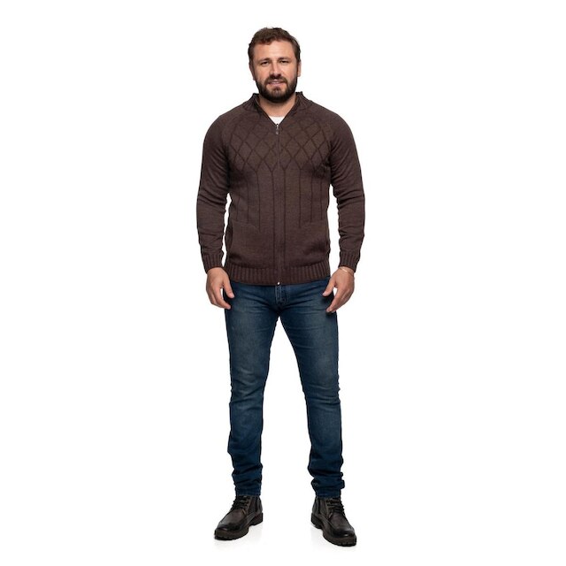 Jaqueta Masculina Tricô Lã Mescla Dallas 7137
