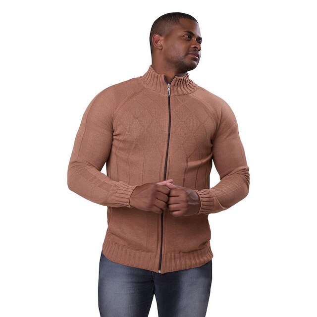 Jaqueta Masculina Tricô Lã Mescla Dallas 7137