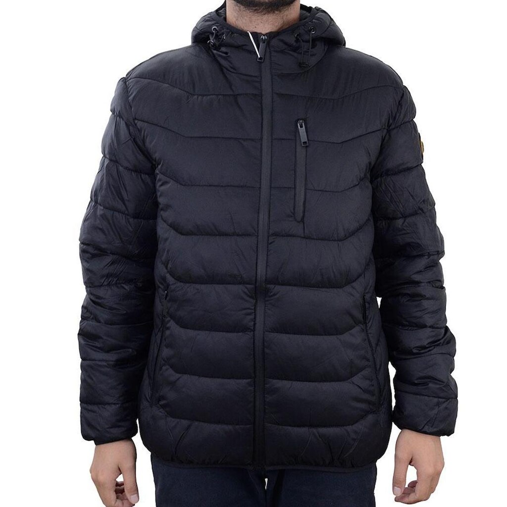Jaqueta Masculina Victory Eagle Capuz Fixo Preta - VEMA002