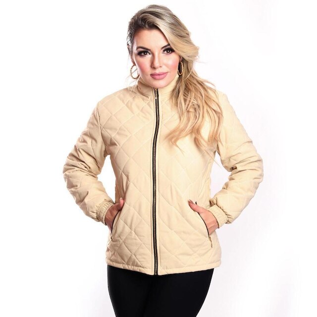 Jaqueta Matelassê Casaco Blusa Feminina