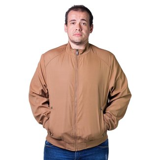 Jaqueta Microfibra Plus Size Broken Rules Masculina 588007 Bege