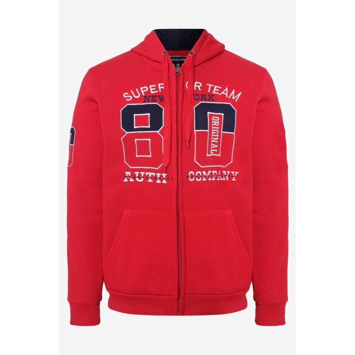 Jaqueta Moletom Aberto Athletic 80 - Vermelho Menor preço em Jaqueta Moletom Aberto Athletic 80 - Vermelho