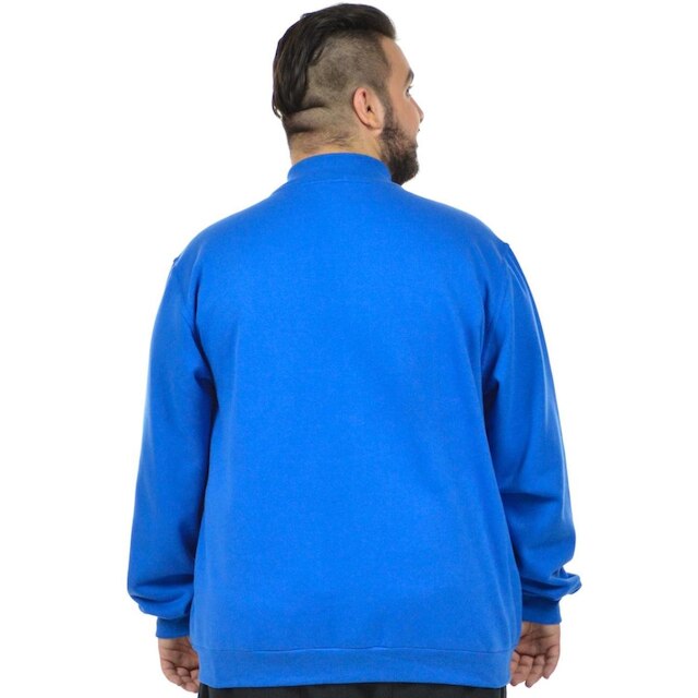 Jaqueta moletom flanelado básica plus size masculina fenomenal Verde militar 50