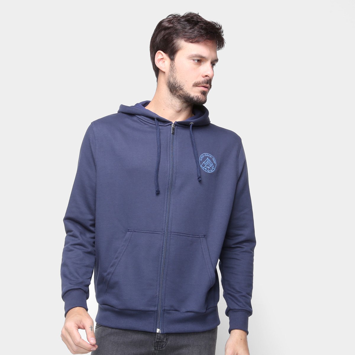 Jaqueta Moletom Gajang Since 1997 Masculina - Marinho Menor preço em Jaqueta Moletom Gajang Since 1997 Masculina - Marinho