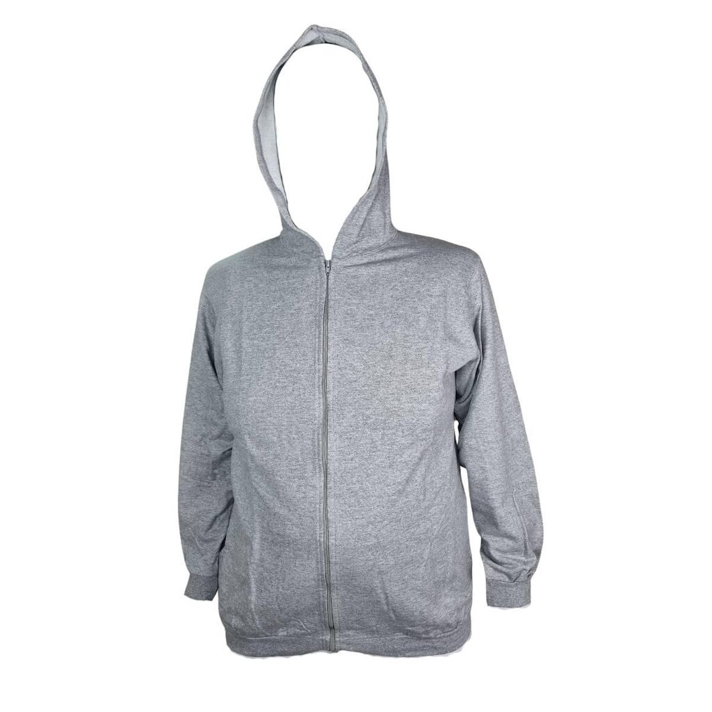 Jaqueta Moletom Masculina Zíper com Capuz 100% Algodão Plus Size