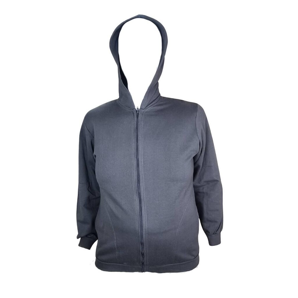 Jaqueta Moletom Masculina Zíper com Capuz 100% Algodão Plus Size