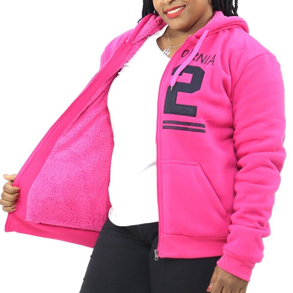 magenta pink moletom com capuz