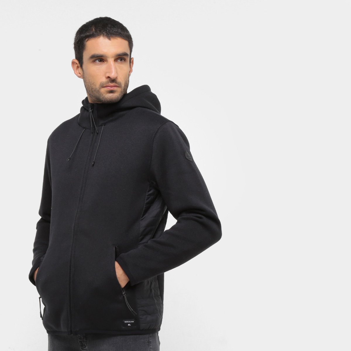 Jaqueta Moletom Quiksilver Keller Puff Imp Masculina - Preto Menor preço em Jaqueta Moletom Quiksilver Keller Puff Imp Masculina - Preto