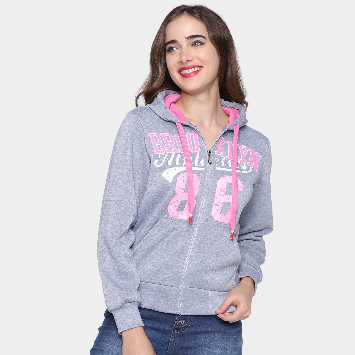 Jaqueta Moletom Sea Surf Brookin Com Capuz Feminina - Cinza Menor preço em Jaqueta Moletom Sea Surf Brookin Com Capuz Feminina - Cinza