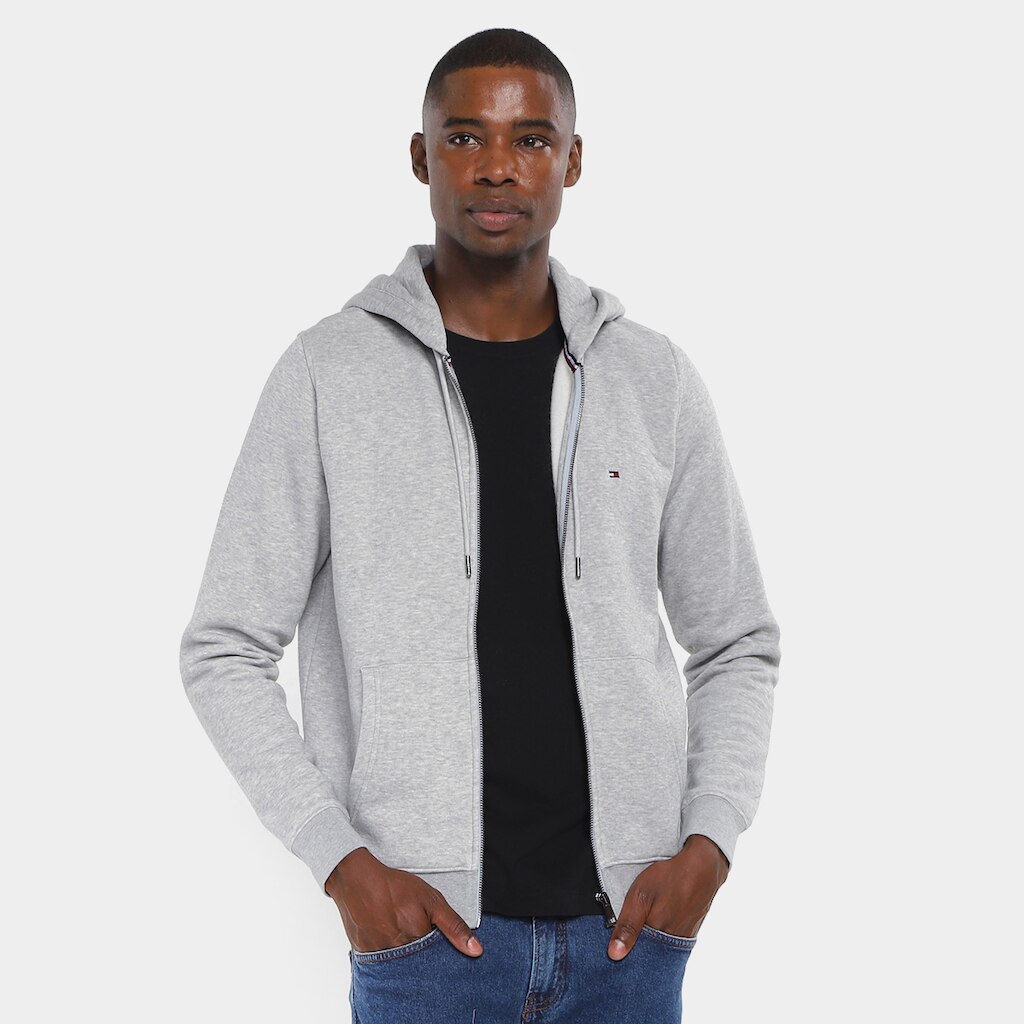 Jaqueta Moletom Tommy Hilfiger Im Na Flag com Capuz Masculina