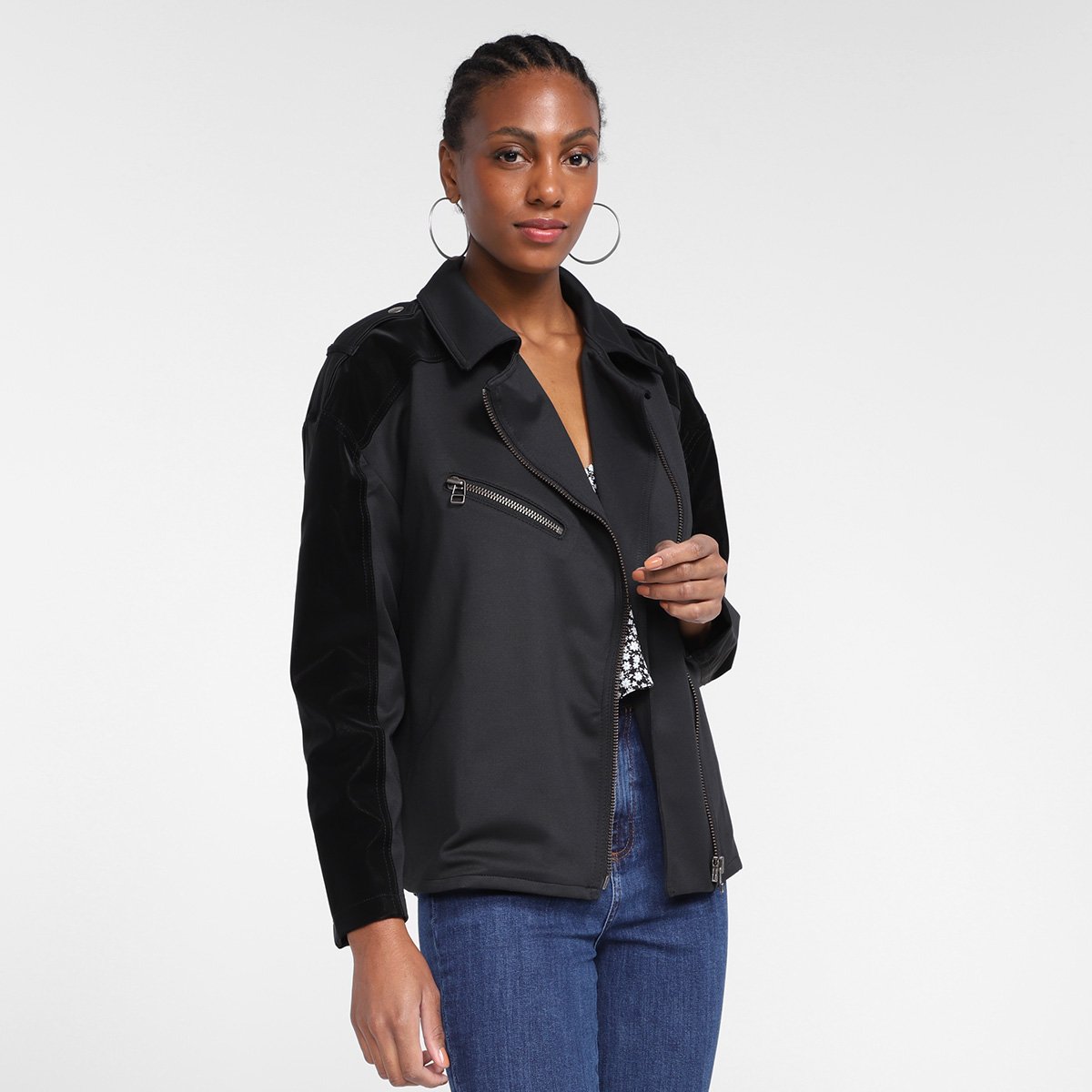 Jaqueta My Favorite Things Alongada Feminina - Preto Menor preço em Jaqueta My Favorite Things Alongada Feminina - Preto