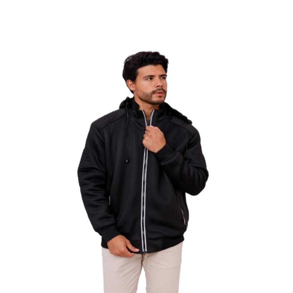 Jaqueta Neoprene Masculina Forrada com Capuz