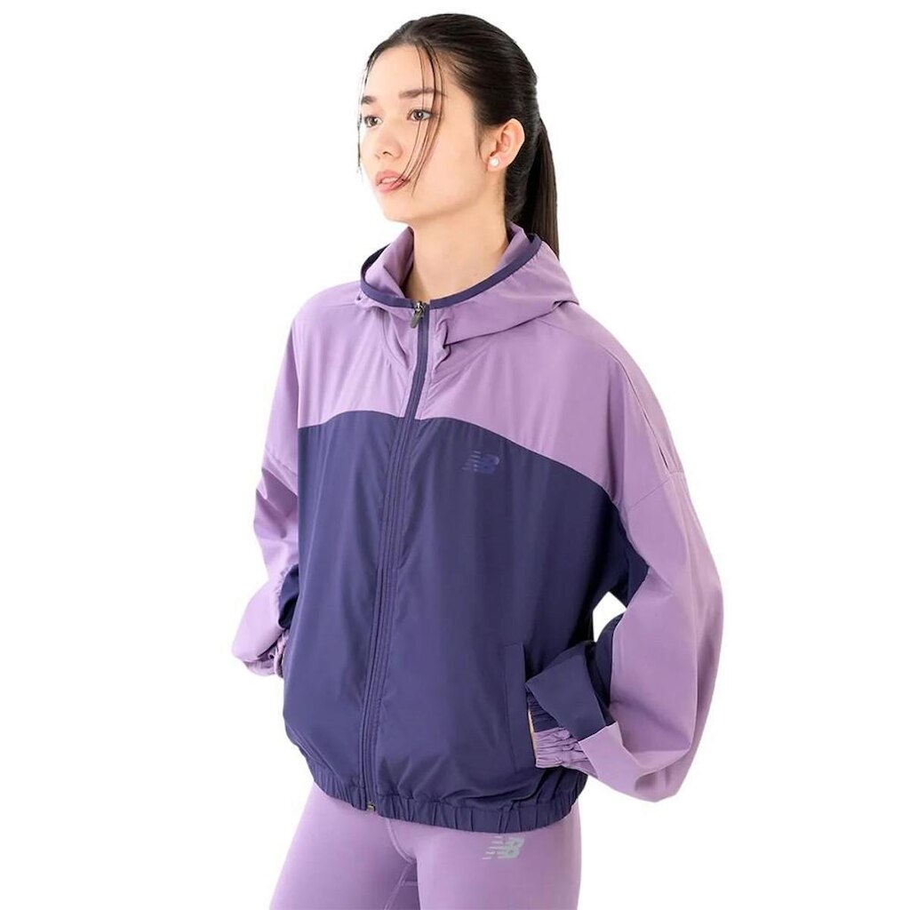 Jaqueta New Balance Sport Woven Roxa Feminina