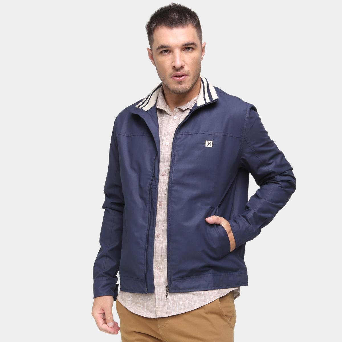 Jaqueta Nickel Masculina San Francisco Bolso Zíper Dia a Dia - Azul Escuro Menor preço em Jaqueta Nickel Masculina San Francisco Bolso Zíper Dia a Dia - Azul Escuro