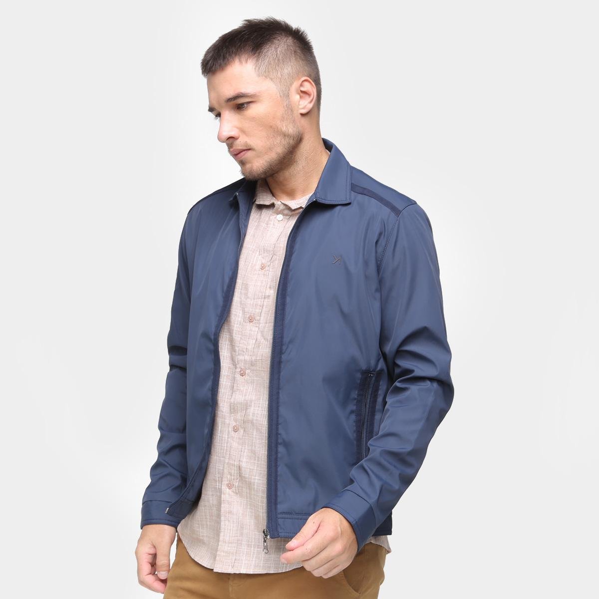 Jaqueta Nickel Masculina Structure Poliéster Zíper Casual - Azul Escuro Menor preço em Jaqueta Nickel Masculina Structure Poliéster Zíper Casual - Azul Escuro