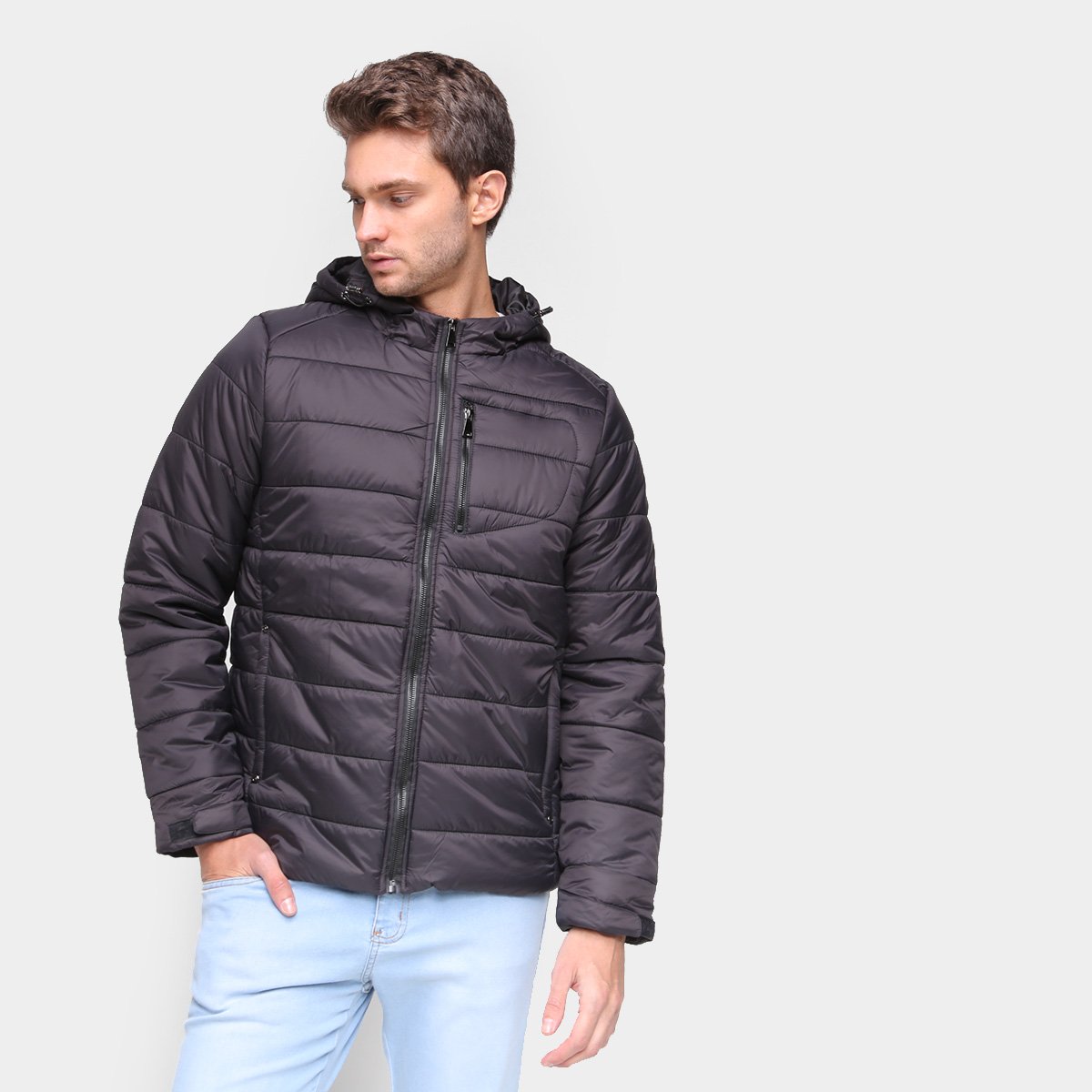 Jaqueta Nylon Broken Rules Puffer Com Capuz Masculina - Preto Menor preço em Jaqueta Nylon Broken Rules Puffer Com Capuz Masculina - Preto